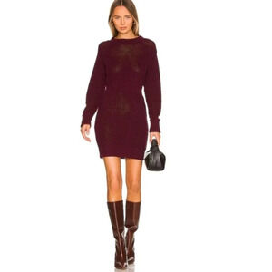 NWT 525 America Sweater Dress Malbec Purple Maroon Burgundy Large Mini Revolve
